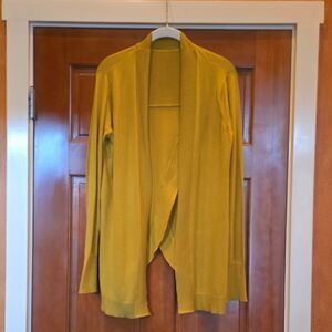 Women's Mustard Open Front Cardigan One Size